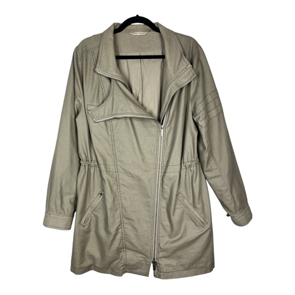 Soft Surroundings Sz Large Linen Cotton blend Utility/Moto Jacket - Picture 1 of 10